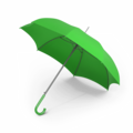 Ubezpieczenie NNW - zielony parasol symbolizujący ochronę